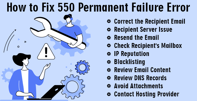 How to Fix 550 Permanent Failure Error