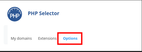 Select option in php version