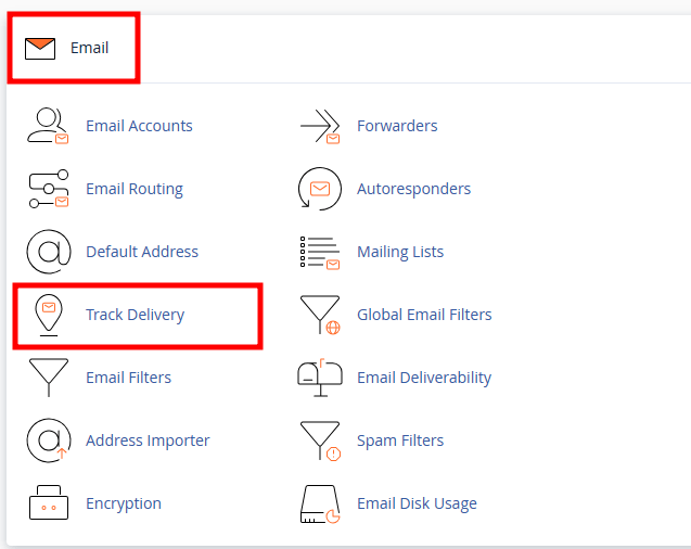 cpanel email track delivery