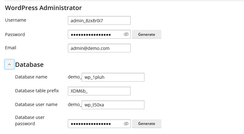 cpanel install wordpress fields2