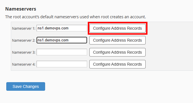 whm ns1 config address