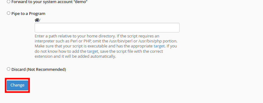 cpanel catchall change