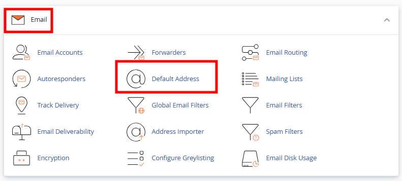 cpanel default email