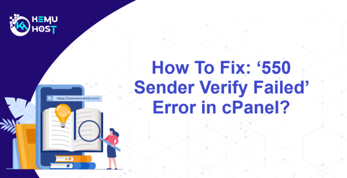 550 Sender Verify Failed Error in cPanel